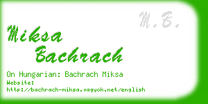 miksa bachrach business card